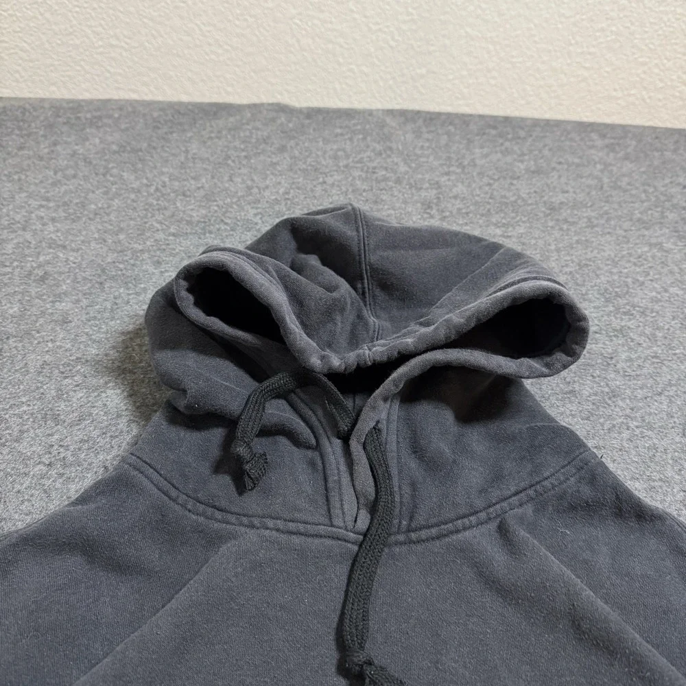 The North Face Mens Logo‎ Spellout Hoodie Faded Black Size L Grunge Outdoor Camp